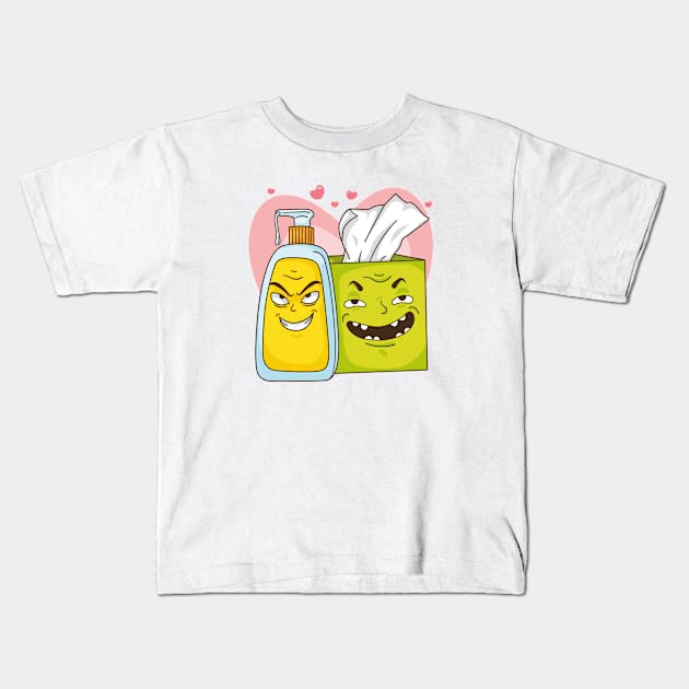 Lotion & Tissue Kids T-Shirt by TrollWear